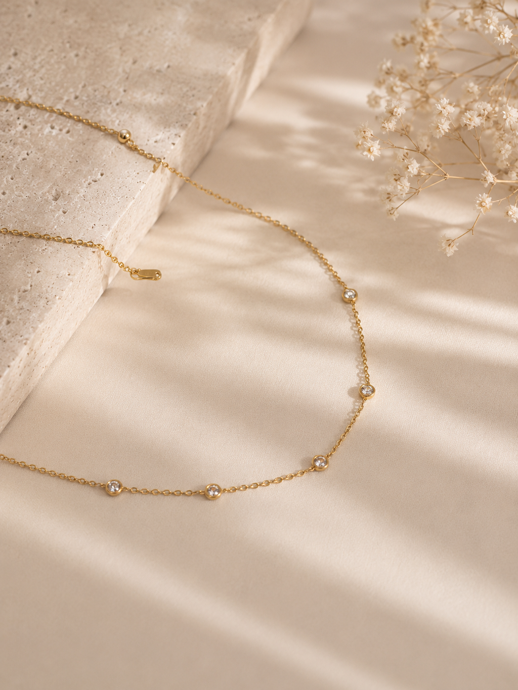 Zirkonia Halskette Damen – Edelstahl Gold & Silber | Feine Kette