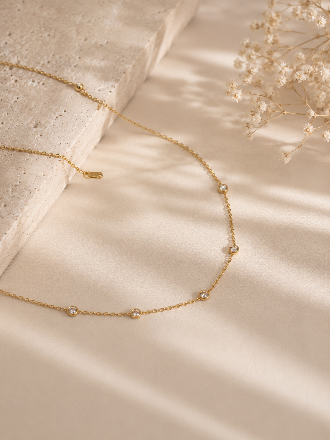 Zirkonia Halskette Damen – Edelstahl Gold & Silber | Feine Kette