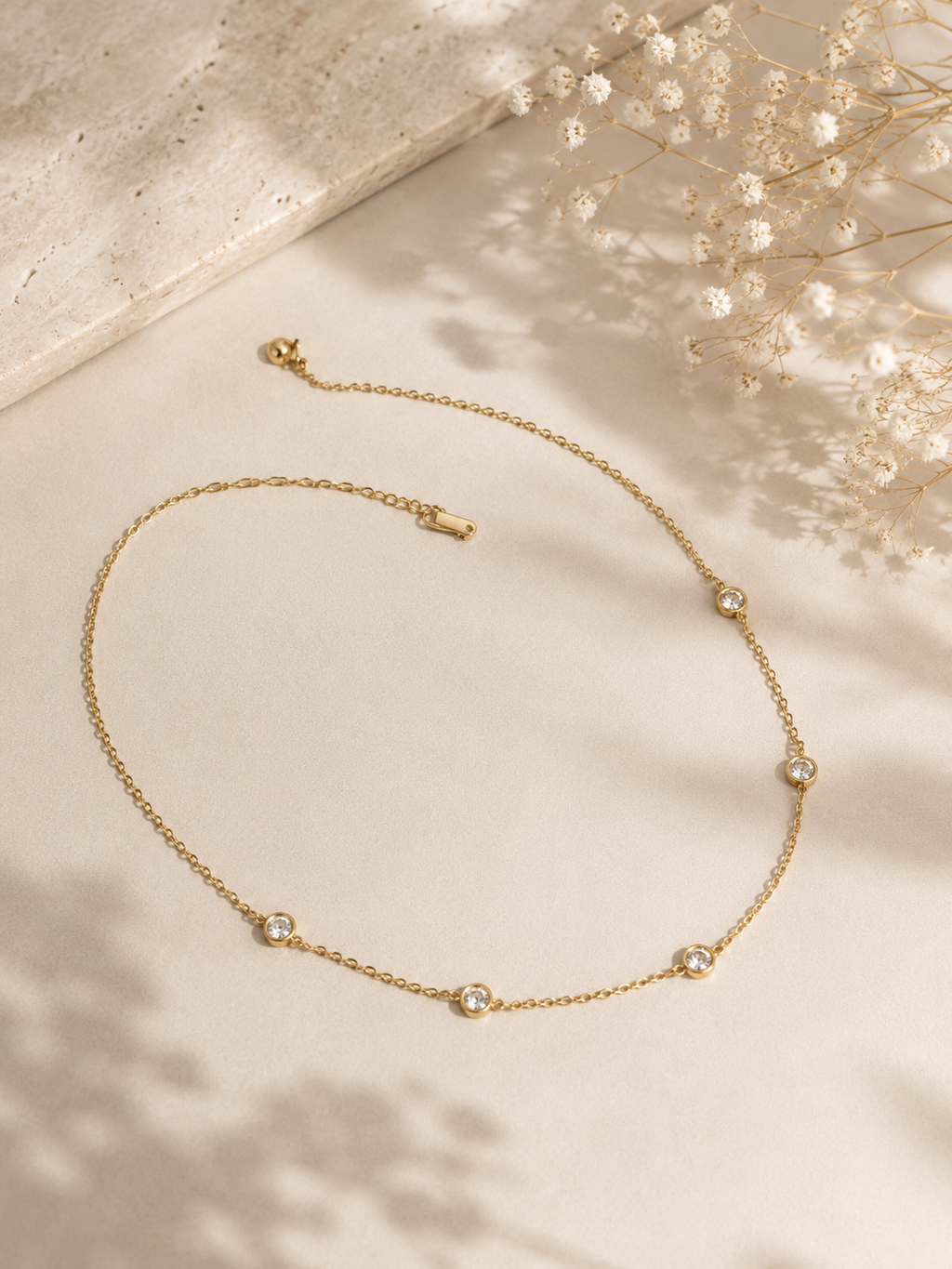 Zirkonia Halskette Damen – Edelstahl Gold & Silber | Feine Kette