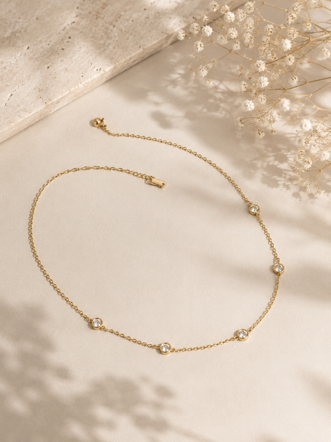 Zirkonia Halskette Damen – Edelstahl Gold & Silber | Feine Kette